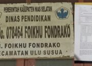 Rugikan Negara hingga ratusan juta rupiah Kepala Sekolah SD 078464 Foikhu Fondrako RZ Resmi dilaporkan di Unit Tipikor Polres Nias Selatan.
