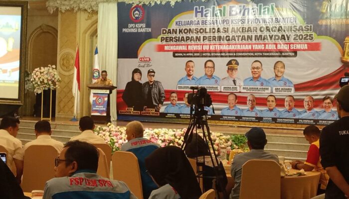Gubernur Banten Hadiri Halalbihalal Bersama KSPSI Banten di Istana Nelayan Jatiuwung