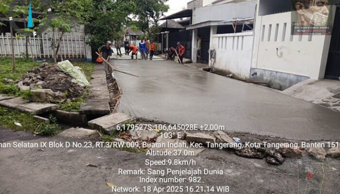 Diduga Pengerjaan Jalan Cor Beton tidak Mendirikan Plang Kegiatan