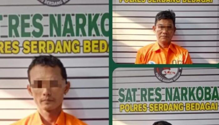 Gerebek Sarang Narkoba, Sat Resnarkoba Polres Sergai Amankan Tiga Tersangka