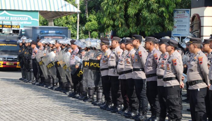 Antisipasi Gangguan Kamtibmas, Ratusan Personel Polresta Pati Tingkatkan Kesiapsiagaan dan Asah Kemampuan Pengendalian Massa