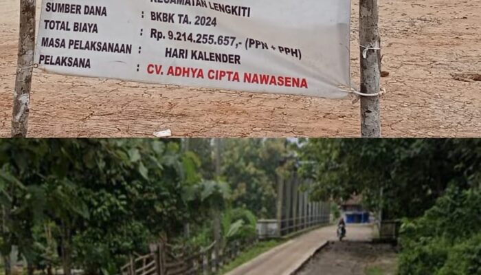 Proyek Jalan Poros Lengkiti Mangkrak Diduga Kuat Jadi Ajang Korupsi, Masyarakat: Jangan Anggap Kami Bodoh 