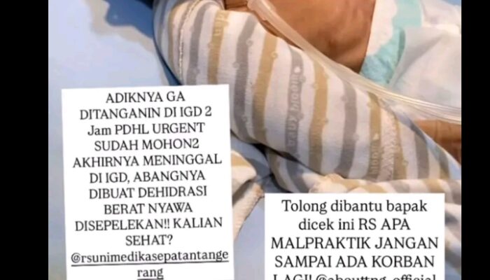Sekjen DPP LSM  Gprukk Angkat Bicara Adanya Dugaan Kelalaian di RS Unimedika Sepatan