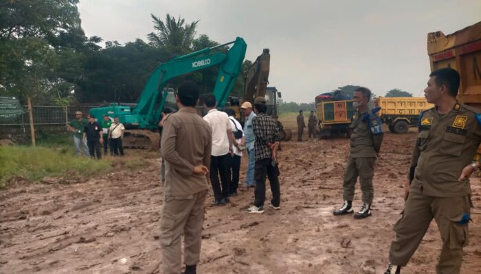 Resmi! Satpol PP Kabupaten Tangerang Tutup Total Galian Tanah di Kp. Kandanggede Bakung Kronjo
