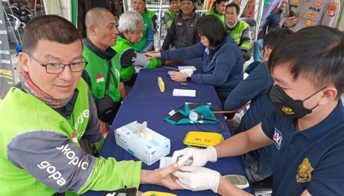 Sambut Hari Bhayangkara ke-79, Sebanyak 550 Pengemudi Ojek Online Cek Kesehatan Gratis di Kota Tangerang