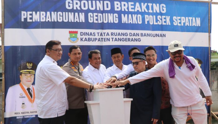 Polsek Sepatan Segera Miliki Gedung Baru, Kapolres dan Bupati Tangerang Lakukan Peletakan Batu Pertama