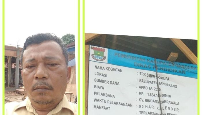 Wakil Ketua Umum GWI Mendesak Aparat Penegak Hukum (APH) & Instansi Pemerintahan Serius Dalam Pemeriksaan,Evaluasi Serta Pemantauan Kinerja Dinas Pendidikan Dan Kebudayaan kab.Tangerang
