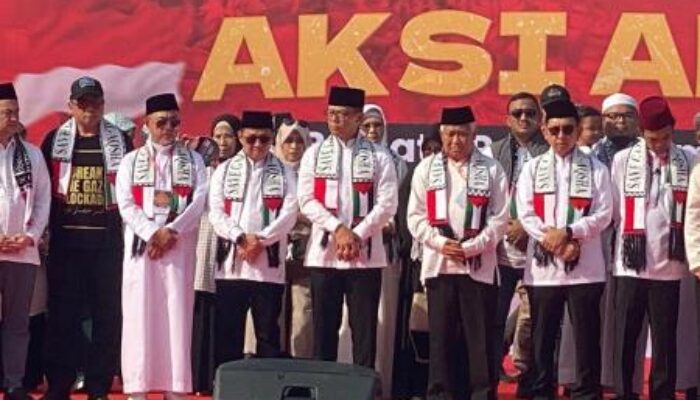 Dukungan Menlu Sugiono, hadiri Aksi Akbar Bela Palestina di Monas