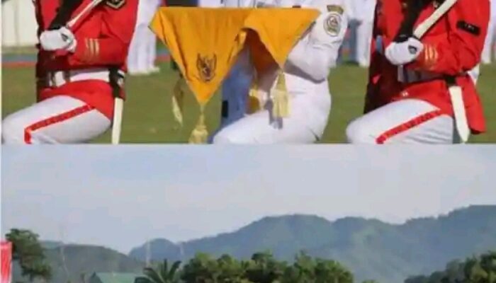 Bupati Tapanuli Tengah, Bertindak selaku Inspektur Upacara HUT ke 80 Kemerdekaan RI Tahun 2025.