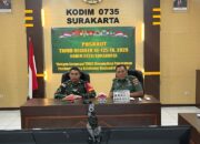Jelang Berakhirnya TMMD Reguler Ke-125 Kodim 0735/Surakarta, Dansatgas Pimpin Rapat Terbatas