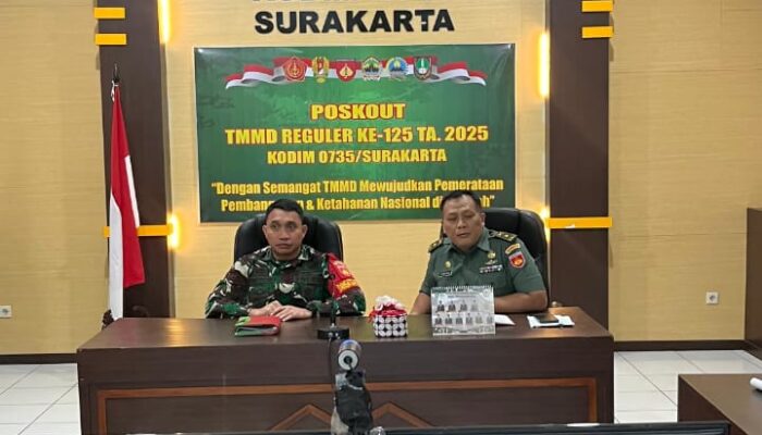 Jelang Berakhirnya TMMD Reguler Ke-125 Kodim 0735/Surakarta, Dansatgas Pimpin Rapat Terbatas