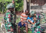 Anjangsana dan Menjalin Silaturahmi Satgas Yonif 521/DY di Distrik Benawa