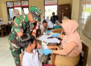 Babinsa Sambi Dampingi Imunisasi, Anak-Anak Jadi Lebih Berani Disuntik