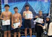 Mohamad Jendri Ramadhan  Putra Mohammad Jembar M.Si, Raih Juara 1 Lomba Renang Usia 13-16 Tahun