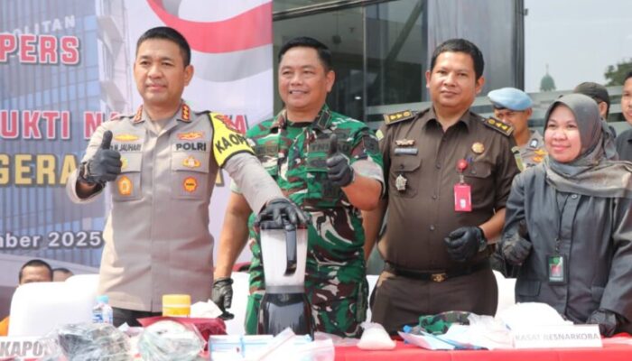 Polres Metro Tangerang Kota Musnahkan Barang Bukti Narkotika
