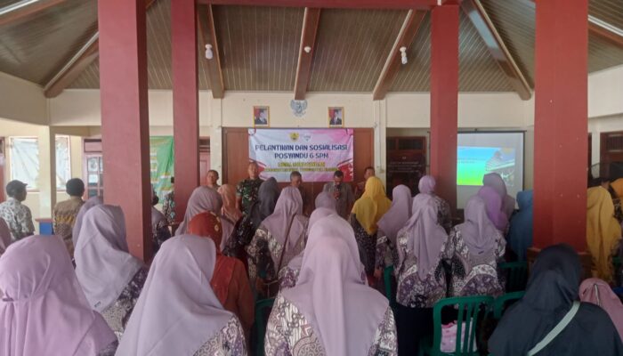 Babinsa Hadiri Pelantikan Kader Posyandu, Berharap Derajat Kesehatan Masyarakat Meningkat