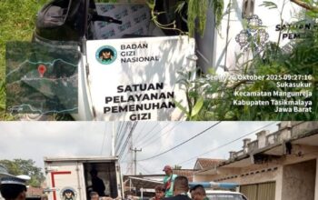 Roda Tiga Bermuatan Makanan Bergizi Gratis Terjun ke Jurang 30 Meter di Tasikmalaya
