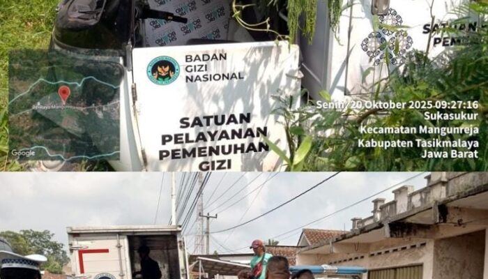 Roda Tiga Bermuatan Makanan Bergizi Gratis Terjun ke Jurang 30 Meter di Tasikmalaya