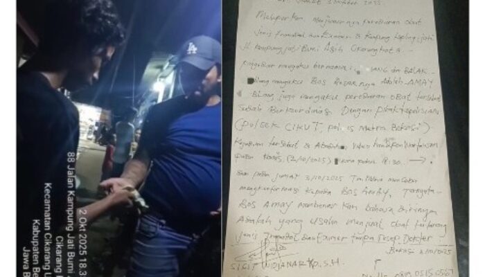 Doblang Pengedar Obat Tramado dan Exsimer Sebut Koordinasi Diduga Oknum Polsek Cikarang