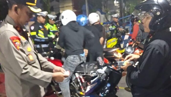 Gelar KRYD Polres Kediri Kota Amankan Ranmor Tidak Sesuai Spektek