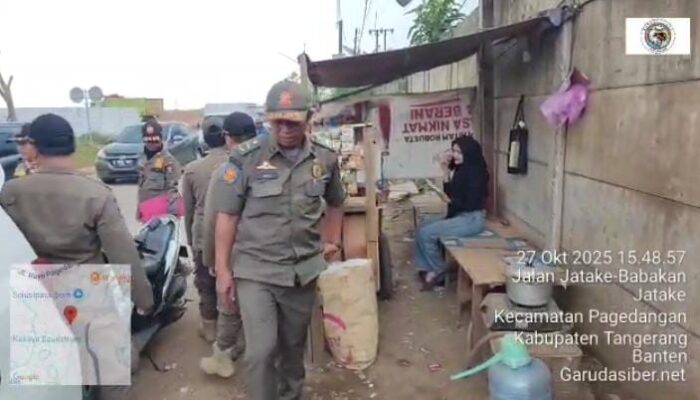 Satpol PP Kabupaten Tangerang Layangkan Surat Peringatan III untuk Bangunan Liar di Jalan Raya Jatake