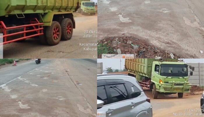 Lalu Lalang Truk Pengangkut Tanah Proyek BSD Diduga Rusak dan Kotori Jalan