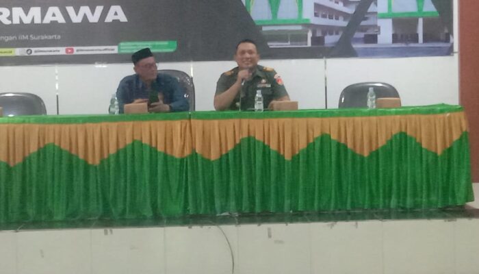 Danramil 03/Serengan Bekali Mahasiswa Wawasan Manajemen Kepemimpinan Organisasi