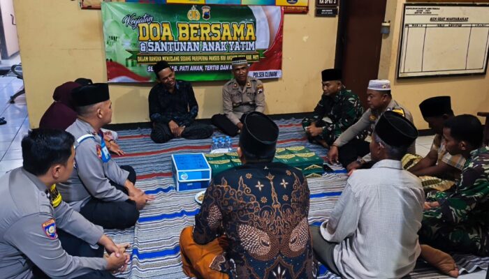 Doa Bersama dan Santunan Anak Yatim, Polsek Cluwak Jaga Keharmonisan Jelang Agenda Politik Daerah