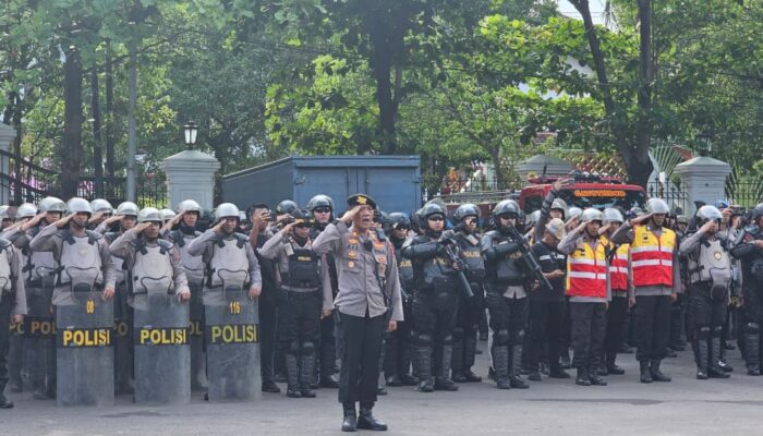 Apel Kesiapsiagaan Polresta Pati Sambut Sidang Paripurna Hak Angket DPRD