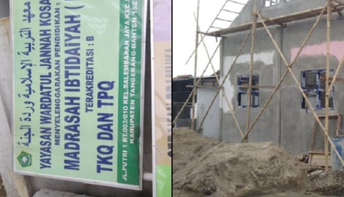 Proyek Rehabilitasi Madrasah di Salembaran Jaya Bernilai Rp 21,7 Miliar Diduga Minim Pengawasan, Kades Bungkam