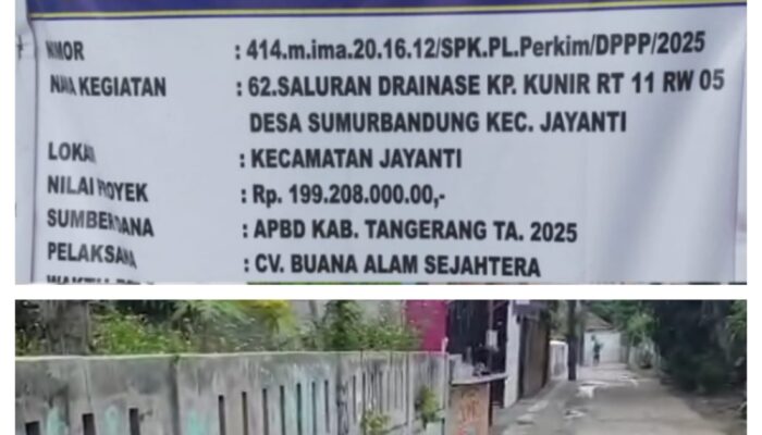 Proyek Drainase di Kampung Kunir Tuai Keluhan, Dinas PERKIM Diminta Turun Tangan