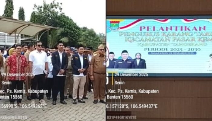 Camat Pasar Kemis Lantik Ahmad Adam Fiqri Sebagai Ketua Karang Taruna Periode 2025-2030