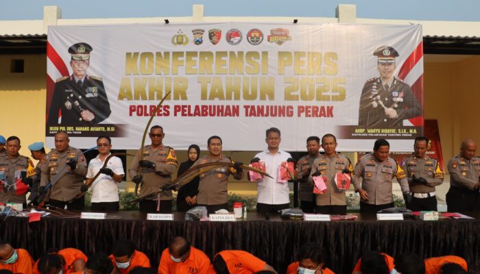 Polres Pelabuhan Tanjung Perak Berhasil Tekan Angka Kriminalitas Hingga 13 Persen di 2025