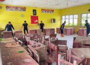 Polri Peduli Pendidikan, Pulihkan Fasilitas Pendidikan di SMA Negeri 1 Tanjung Pura Pascabanjir