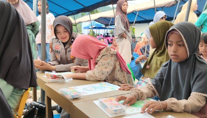 Trauma Healing Polri, Dukungan Psikologis bagi Anak Korban Banjir Bandang di Padang Pariaman