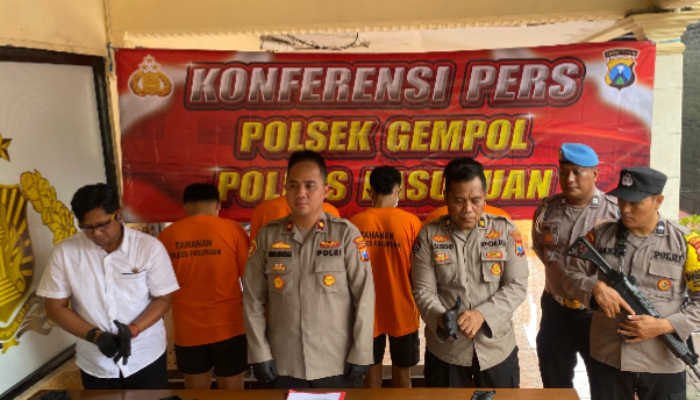 Polsek Gempol Ungkap Kasus Pengeroyokan, 4 Pelaku Diamankan 1 DPO