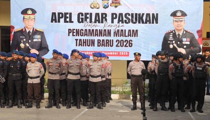 Jelang Pergantian Tahun, 509 Personel Disiagakan, Polres Tanjung Perak Pastikan Malam Tahun Baru 2026 Aman.