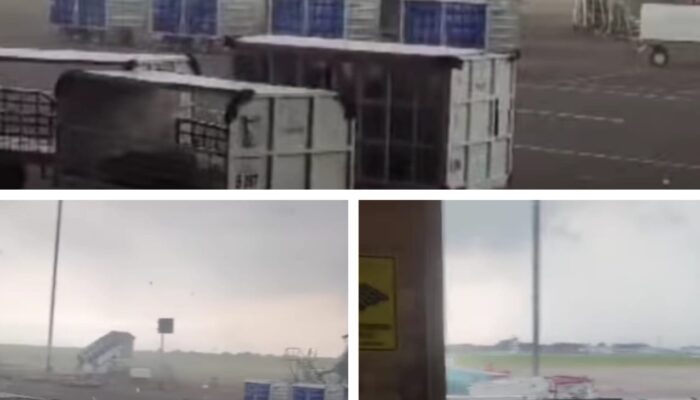 Puting Beliung Ngamuk di Juanda, Pohon Bertumbangan, Penerbangan Sempat Dialihkan