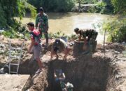 Kodim Grobogan dan Warga Bahu Membahu Bangun Jembatan Garuda, Dongkrak Ekonomi Desa