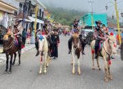 Layanan Keamanan, Polwan Polres Magetan Patroli Berkuda di Wisata Sarangan