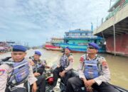 Cegah Kebakaran Kapal dan Gangguan Kamtibmas, Polisi Air Pati Turun Langsung ke Alur Sungai