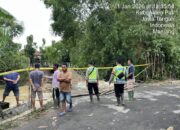 Polsek Jaken Bergerak Cepat Tangani Jembatan Amblas di Sungai Randugunting
