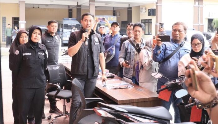 Polres Kediri Kota Amankan 2 Tersangka Curanmor yang Beraksi di Sejumlah TKP