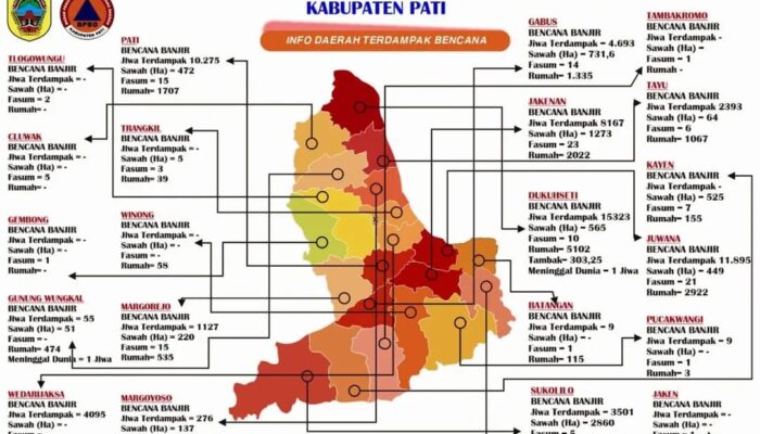 Banjir Melanda Beberapa Kecamatan di Kabupaten Pati, Pemkab Imbau Waspada