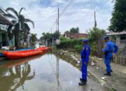 Pantau Banjir Juwana, Satpolairud Polresta Pati Imbau Warga Waspada Cuaca Ekstrem