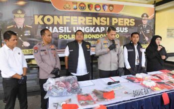 Polres Bondowoso Ungkap Curanmor Amankan 3 Tersangka dan 11 Unit Motor