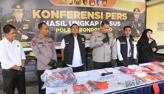 Polres Bondowoso Ungkap Curanmor Amankan 3 Tersangka dan 11 Unit Motor
