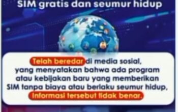 Kanit Regident : HOAX!!! Unggahan Akun Tik-Tok Tentang Vidio SIM Gratis di Satpas Colombo