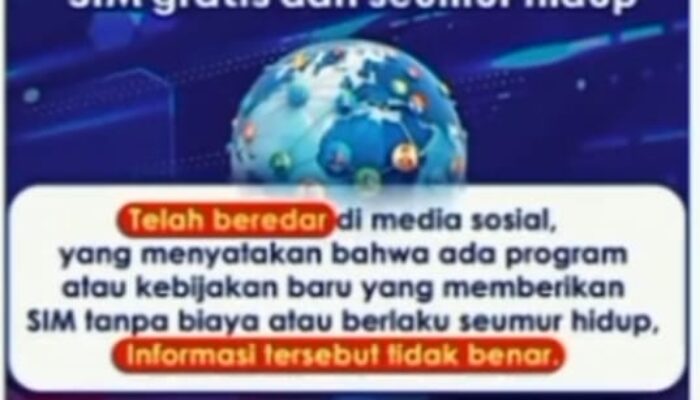 Kanit Regident : HOAX!!! Unggahan Akun Tik-Tok Tentang Vidio SIM Gratis di Satpas Colombo