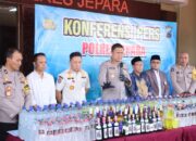Ribuan Botol Miras Diamankan Polres Jepara dalam KRYD Jelang Ramadan